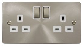 Define Brushed Stainless Steel Wiring Accessories Click Flat Plate